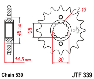 Front sprocket JT JTF339,18