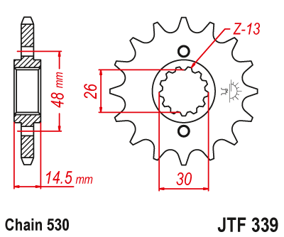 Front sprocket JT JTF339,18