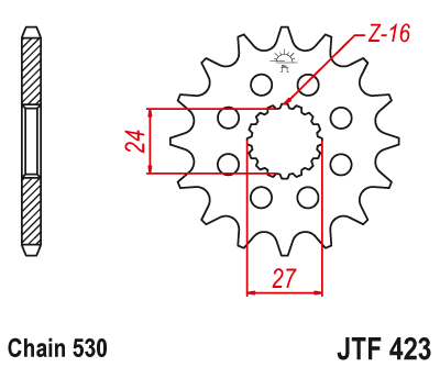 Front sprocket JT JTF423,16