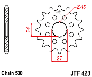 Front sprocket JT JTF423,18