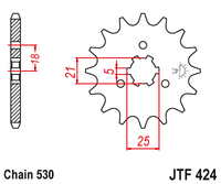 Front sprocket JT JTF424,16