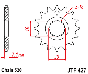 Front sprocket JT JTF427,11