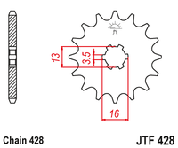 Front sprocket JT JTF428,12