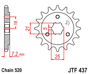 Front sprocket JT JTF437,15