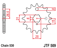 Front sprocket JT JTF509,15