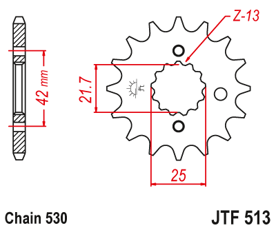 Front sprocket JT JTF513,16