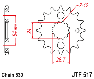 Front sprocket JT JTF517,18