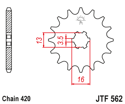 Front sprocket JT JTF562,10