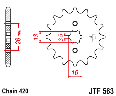 Front sprocket JT JTF563,14