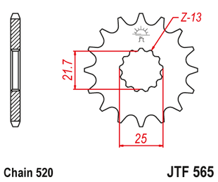 Front sprocket JT JTF565,16