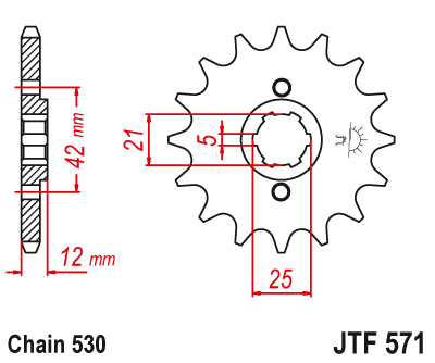 Front sprocket JT JTF571,16