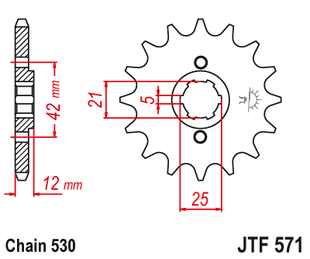 Front sprocket JT JTF571,17