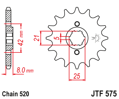 Front sprocket JT JTF575,16