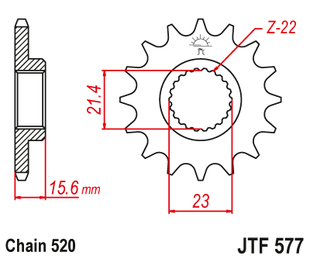 Front sprocket JT JTF577,14