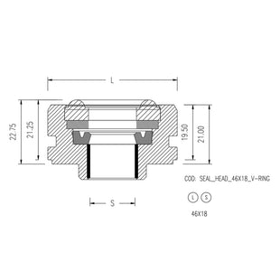 Seal Head Repair Kit 46×18 Round Seeger