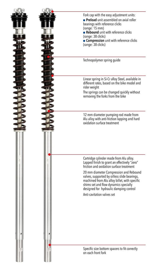 Fork Cartridge KIT F20K ZX-10R 2008 - 2010