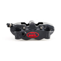 HEL V2 100mm Solid Billet 4 Piston Front Radial Brake Calipers with Finned Back