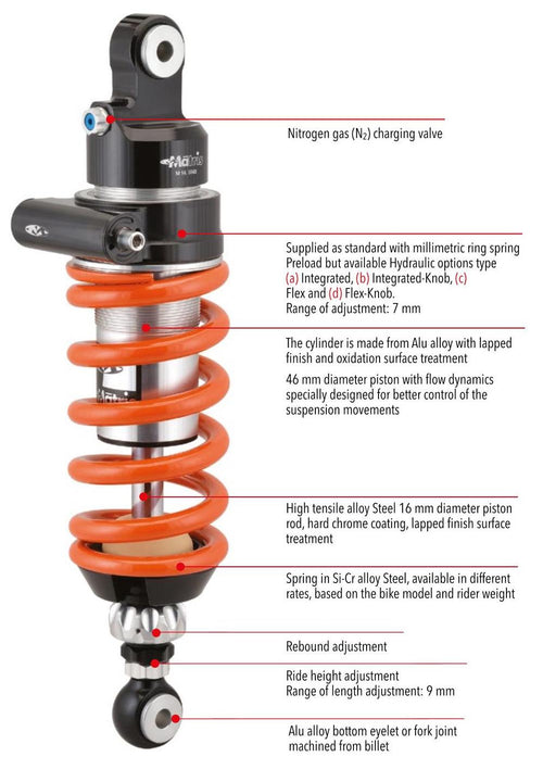 Shock Absorber M46KD PEGASO 650 STRADA 2005 - 2011